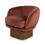 Odin Fabric Swivel Armchair - Red Bronze Armchair Casa-Core