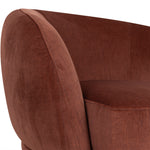 Odin Fabric Swivel Armchair - Soft Rust Armchair Casa-Core