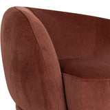 Odin Fabric Swivel Armchair - Soft Rust Armchair Casa-Core