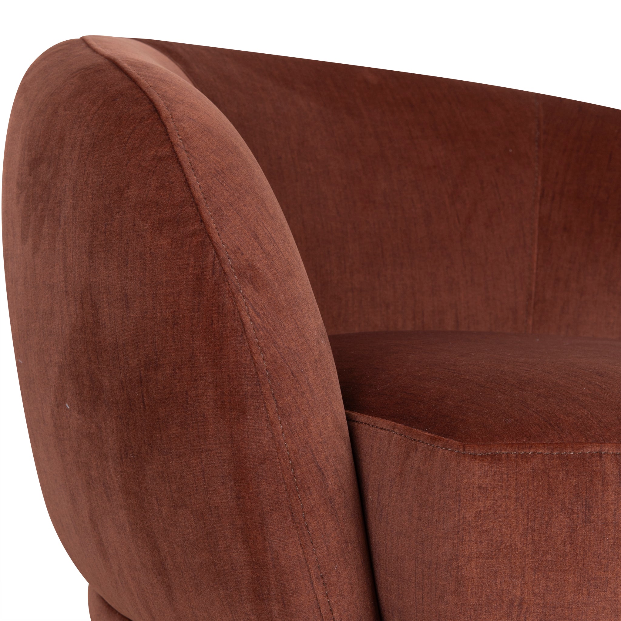 Odin Fabric Swivel Armchair - Soft Rust Armchair Casa-Core