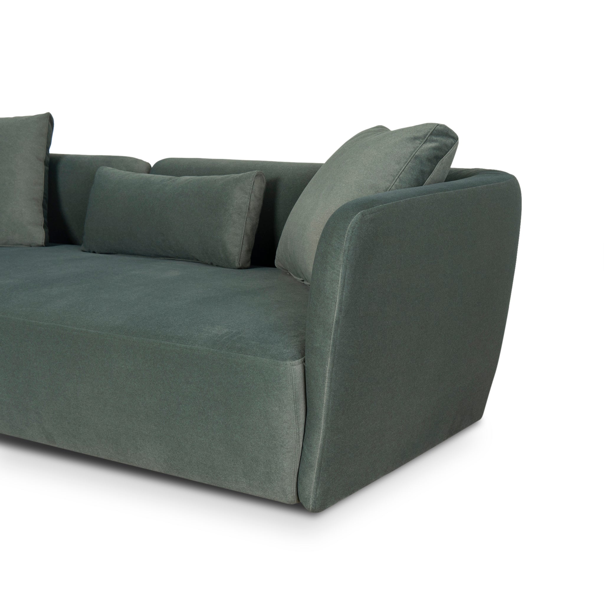 Willian 3 Seater Fabric Sofa - Burnt Green Sofa Yay Sofa-Core