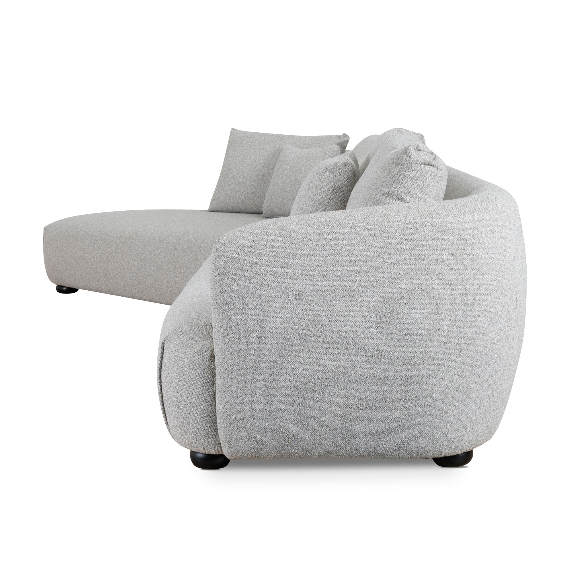 Marius 3 Seater Left Chaise Sofa - Clay Grey Chaise Lounge Casa-Core