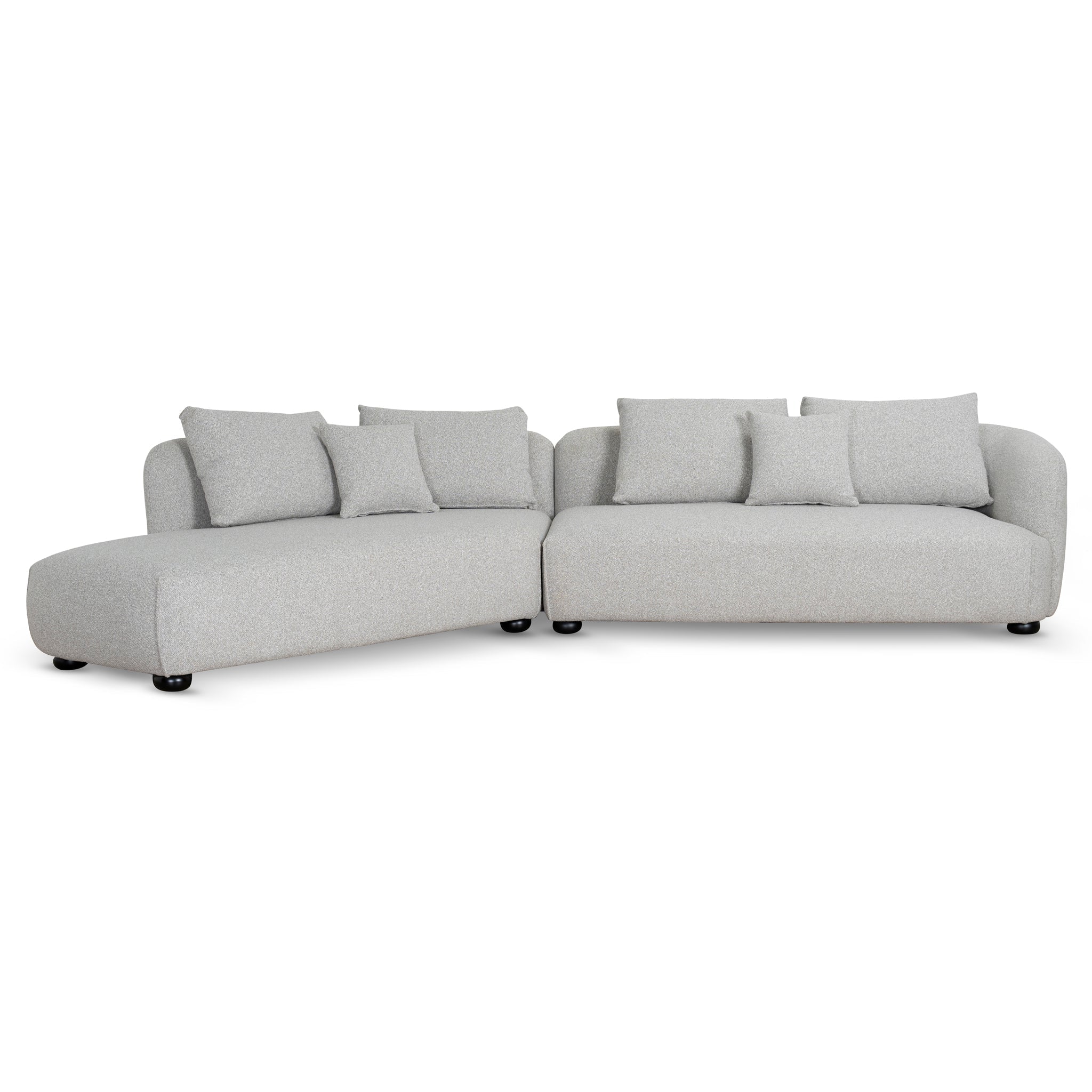 Marius 3 Seater Left Chaise Sofa - Clay Grey Chaise Lounge Casa-Core