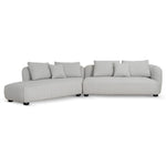 Marius 3 Seater Left Chaise Sofa - Clay Grey Chaise Lounge Casa-Core