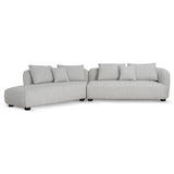 Marius 3 Seater Left Chaise Sofa - Clay Grey Chaise Lounge Casa-Core