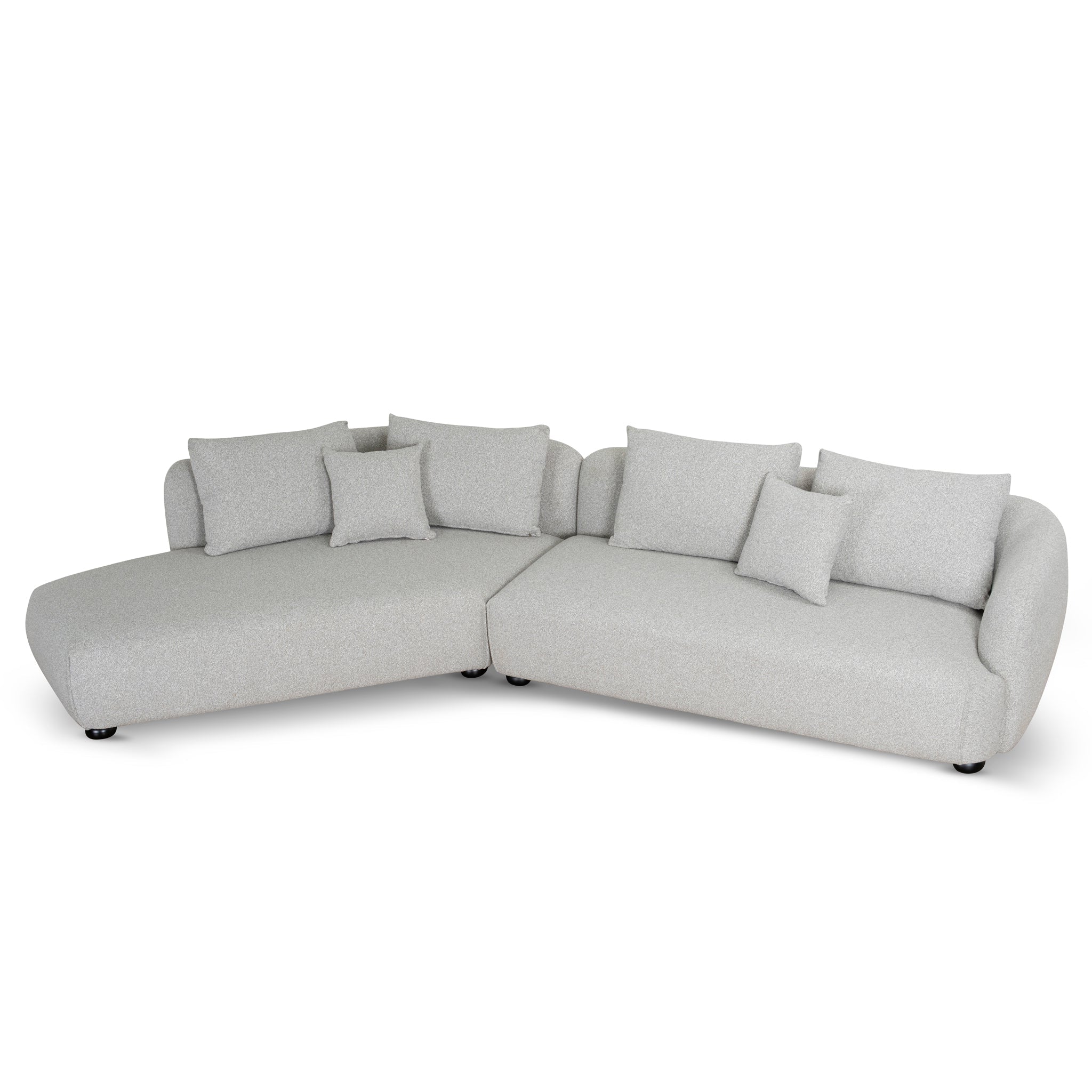 Marius 3 Seater Left Chaise Sofa - Clay Grey Chaise Lounge Casa-Core