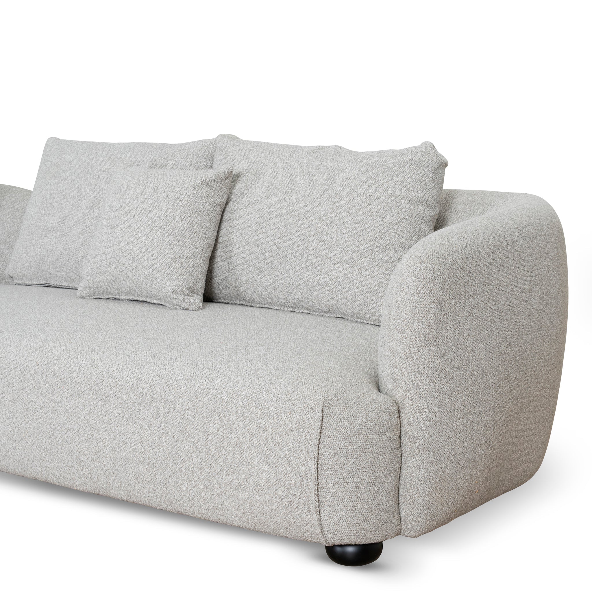 Marius 3 Seater Left Chaise Sofa - Clay Grey Chaise Lounge Casa-Core
