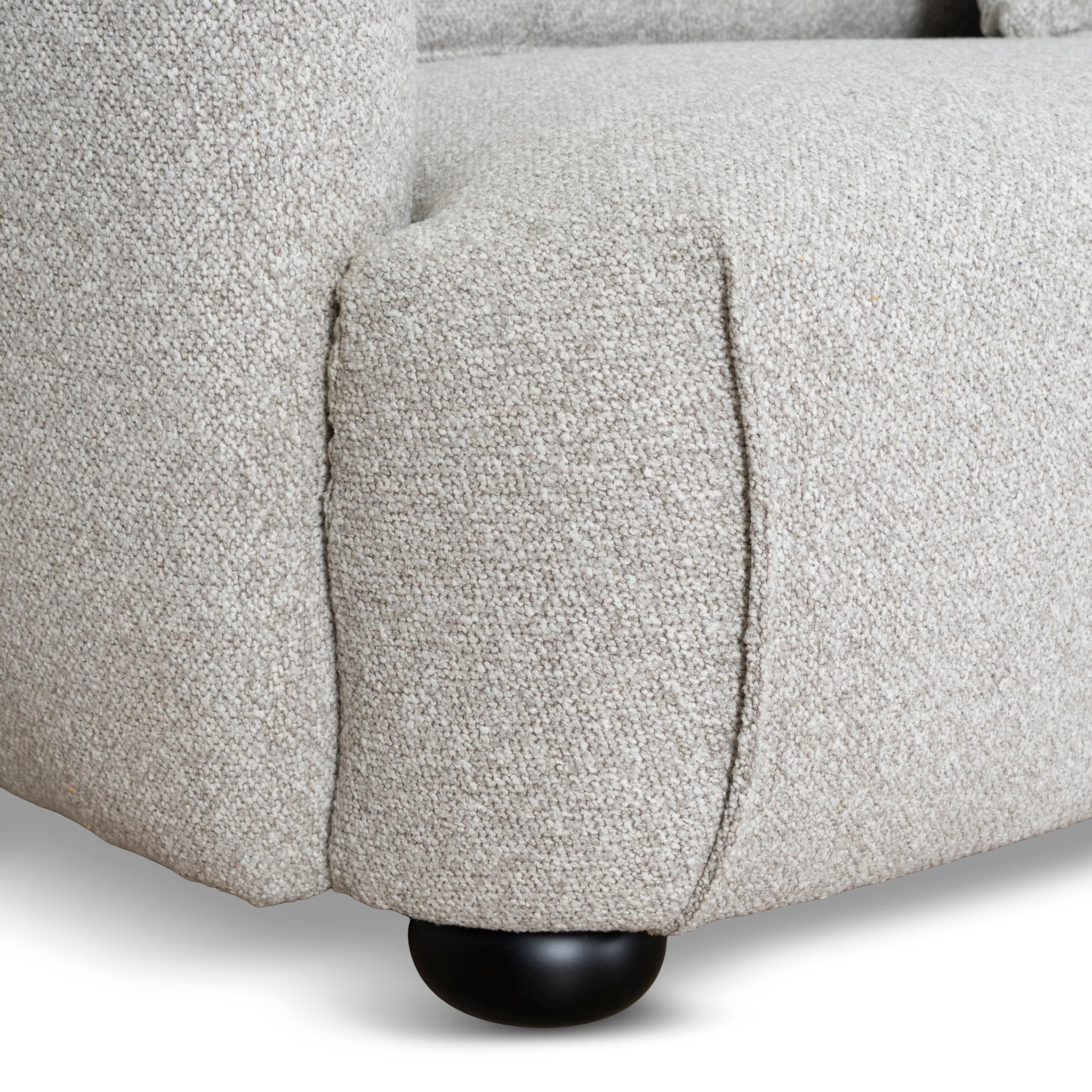 Marius 3 Seater Right Chaise Sofa - Clay Grey Chaise Lounge Casa-Core