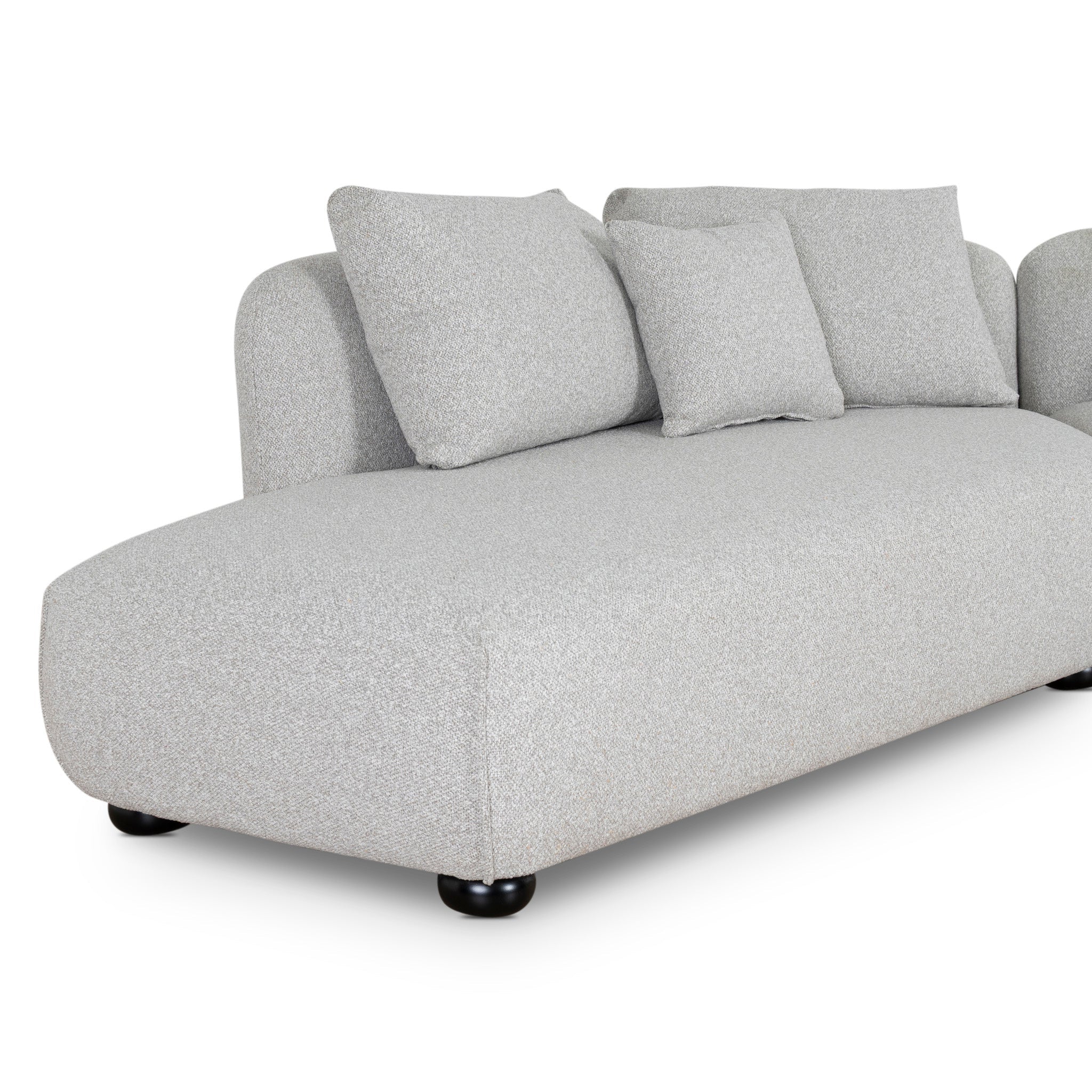Marius 3 Seater Left Chaise Sofa - Clay Grey Chaise Lounge Casa-Core