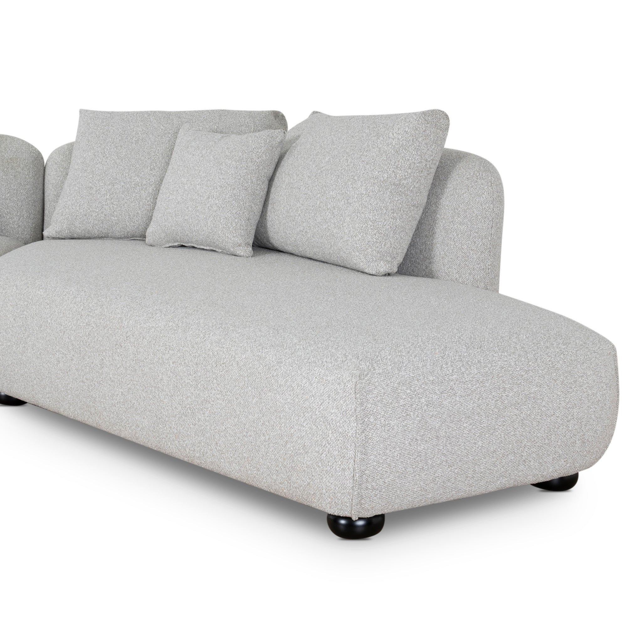 Marius 3 Seater Right Chaise Sofa - Clay Grey Chaise Lounge Casa-Core