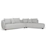 Marius 3 Seater Right Chaise Sofa - Clay Grey Chaise Lounge Casa-Core