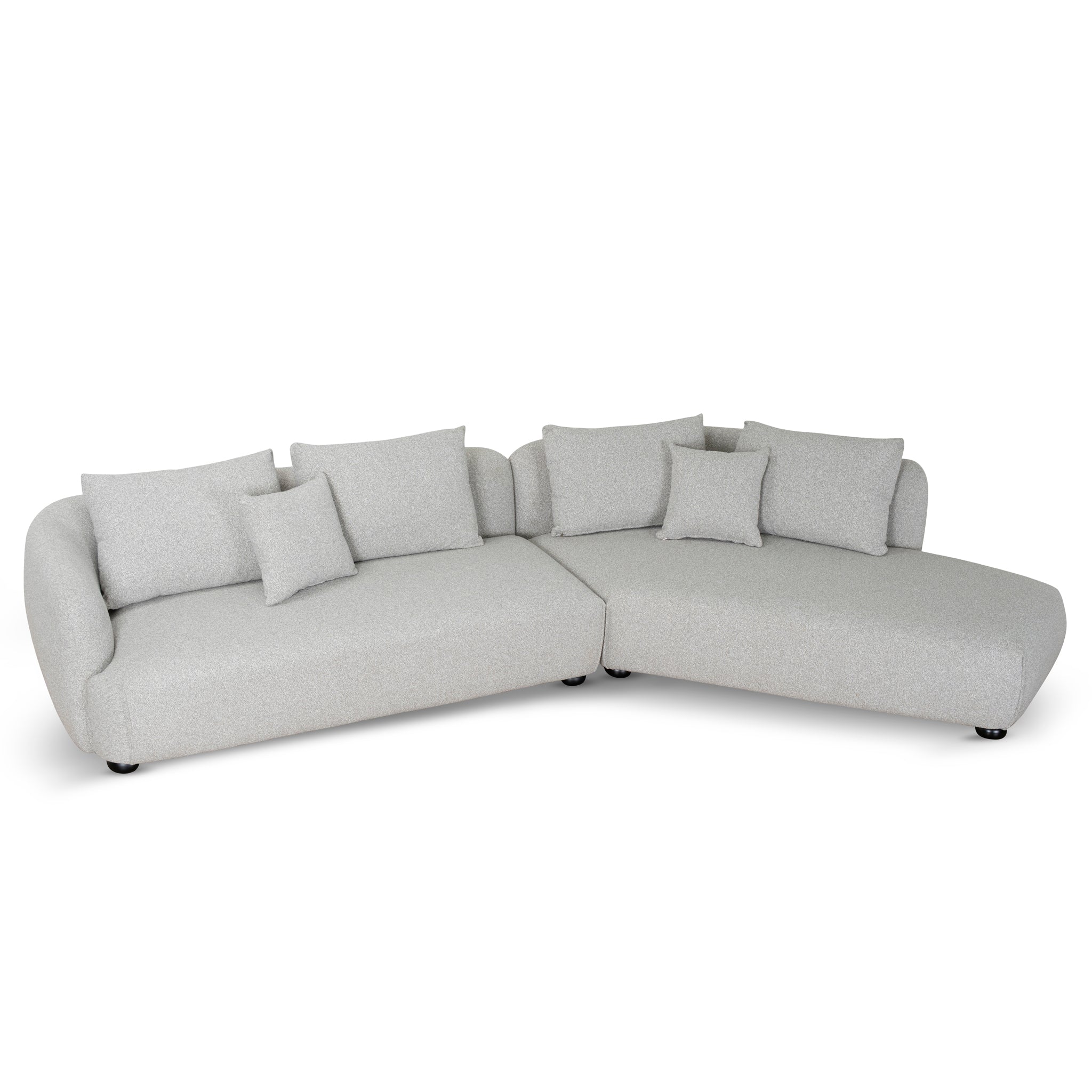 Marius 3 Seater Right Chaise Sofa - Clay Grey Chaise Lounge Casa-Core