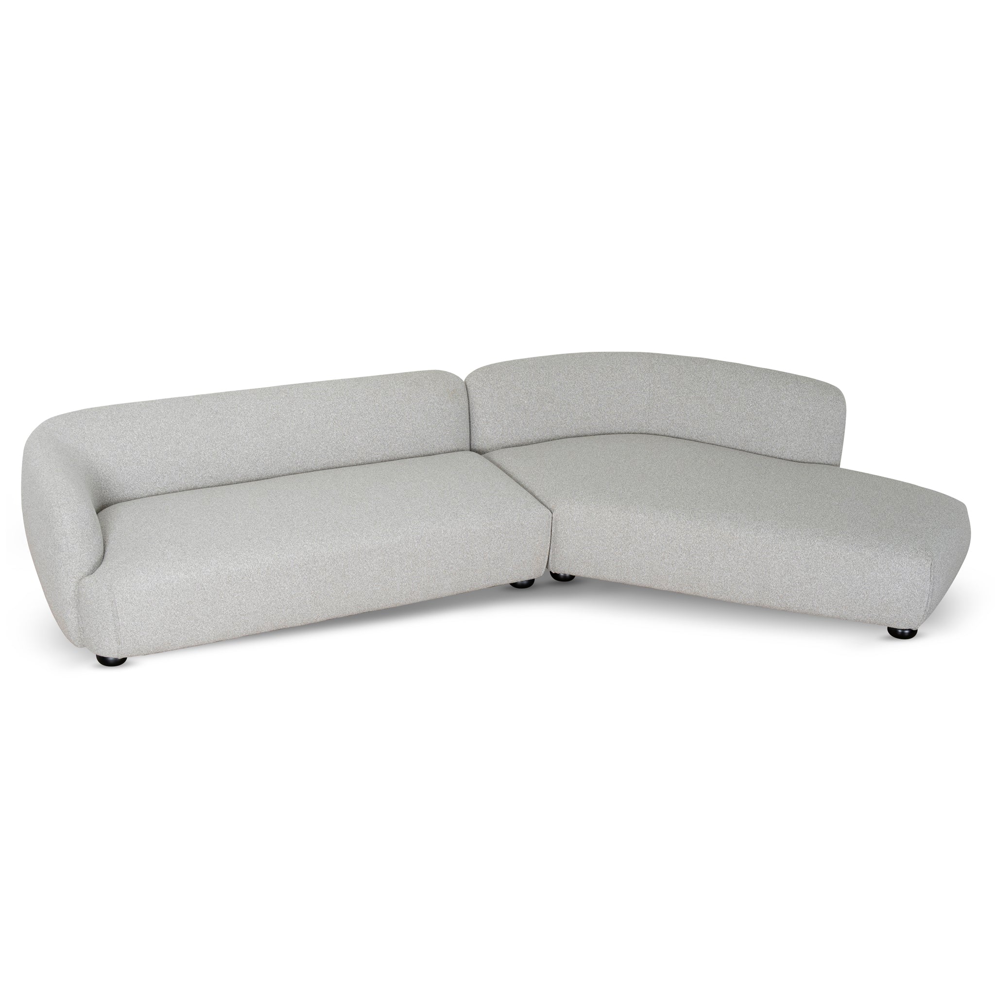 Marius 3 Seater Right Chaise Sofa - Clay Grey Chaise Lounge Casa-Core