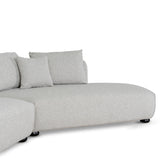 Marius 3 Seater Right Chaise Sofa - Clay Grey Chaise Lounge Casa-Core