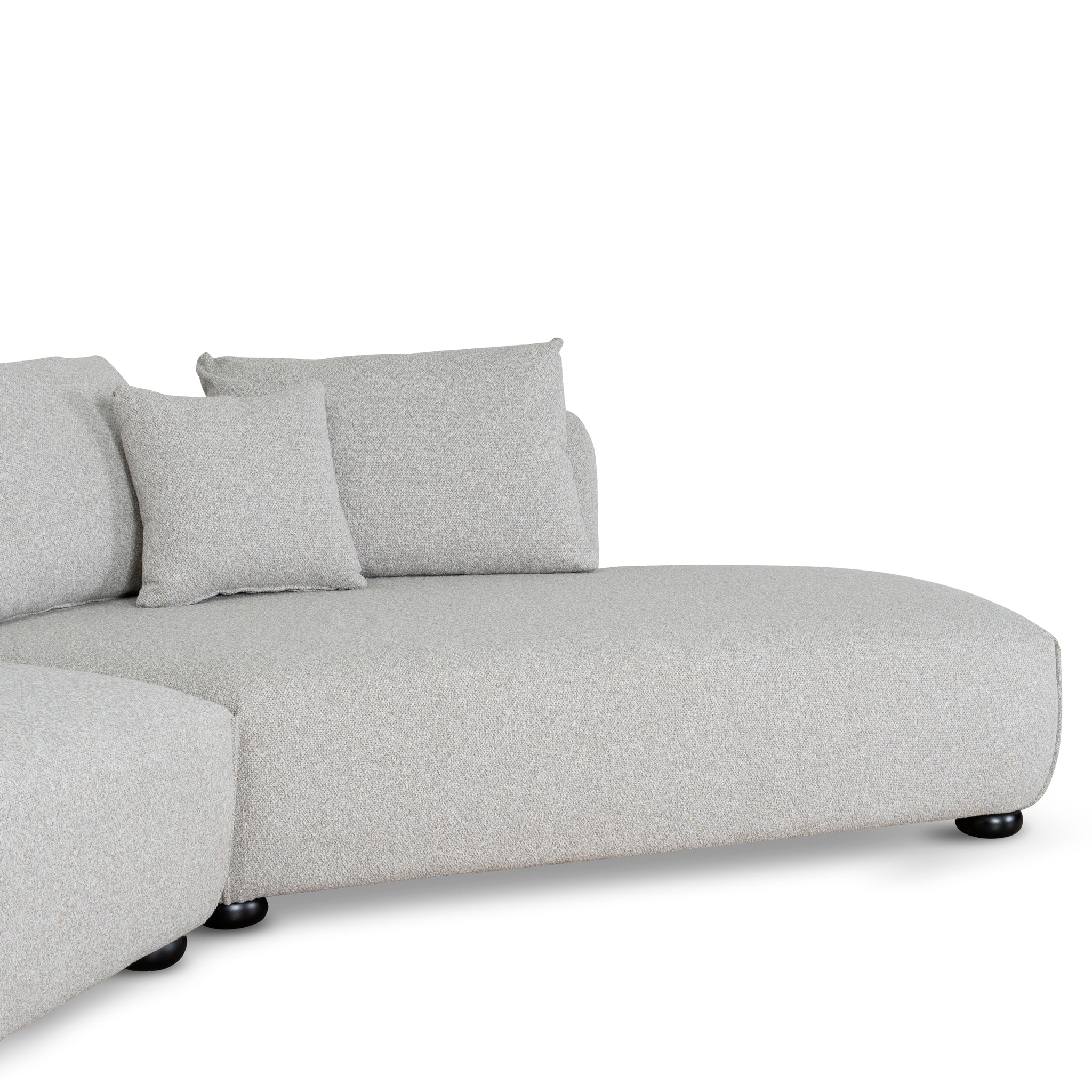 Marius 3 Seater Right Chaise Sofa - Clay Grey Chaise Lounge Casa-Core