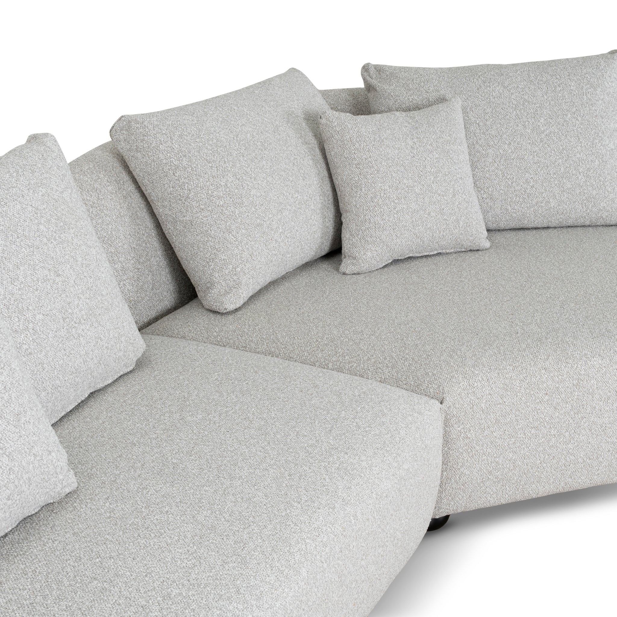 Marius 3 Seater Right Chaise Sofa - Clay Grey Chaise Lounge Casa-Core