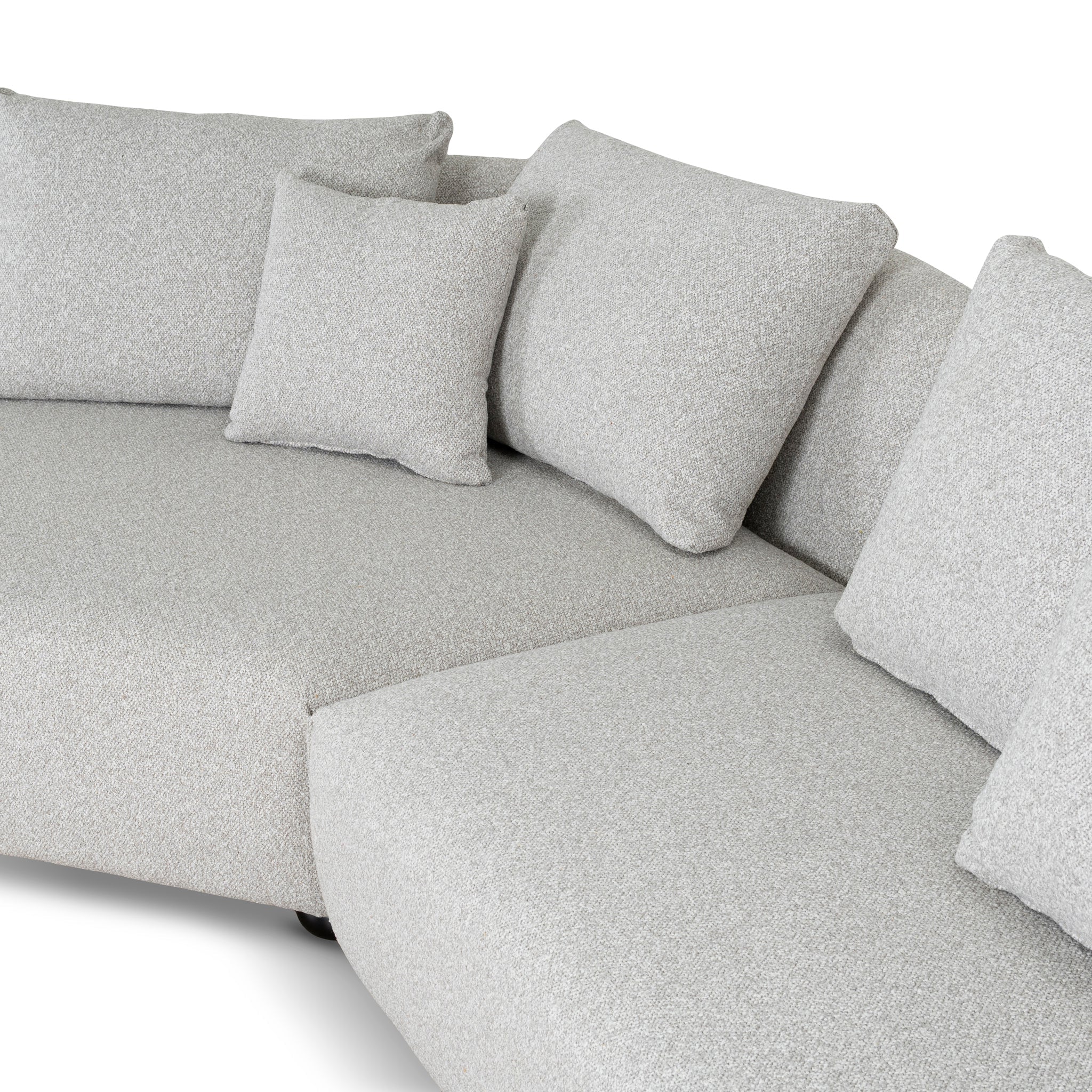 Marius 3 Seater Left Chaise Sofa - Clay Grey Chaise Lounge Casa-Core