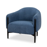 Farina Fabric Armchair - Navy Blue Armchair K Sofa-Core