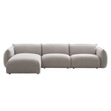 Ferrell 3 Seater Left Chaise Sofa - Clay Grey Sofa Iggy-Core