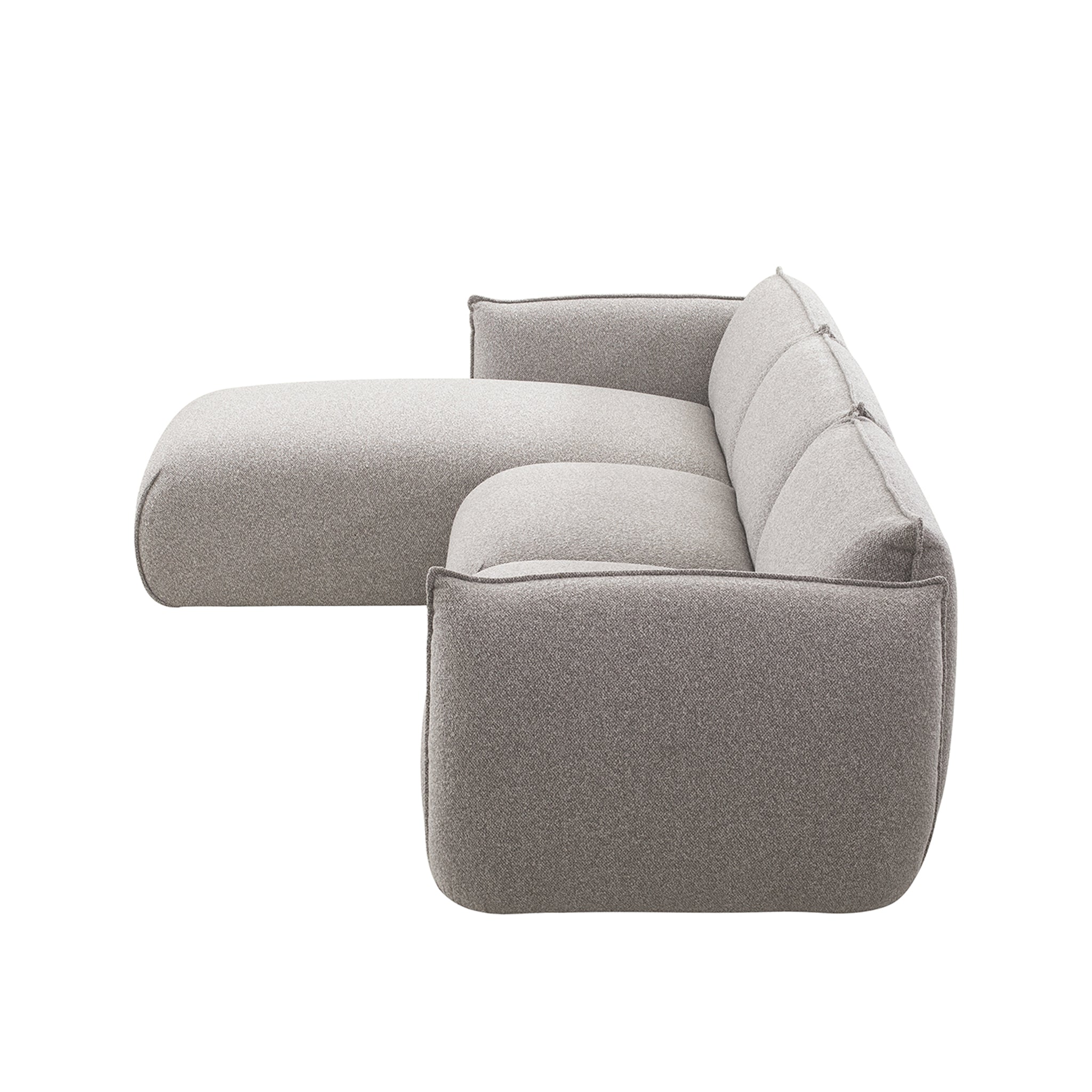 Ferrell 3 Seater Left Chaise Sofa - Clay Grey Sofa Iggy-Core