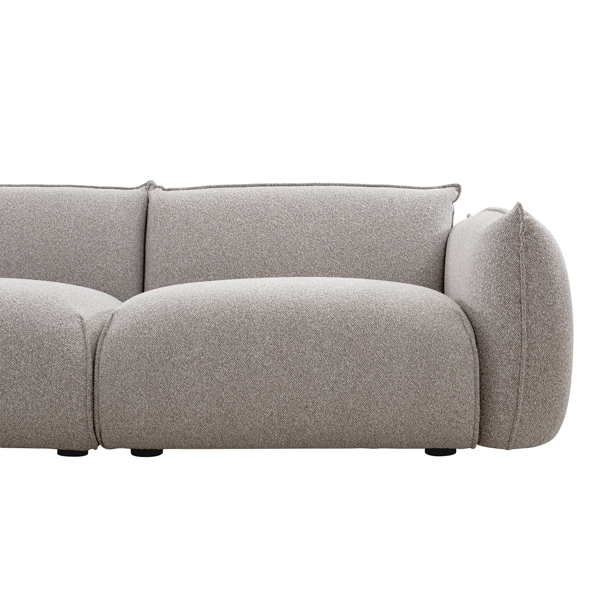 Ferrell 3 Seater Left Chaise Sofa - Clay Grey Sofa Iggy-Core