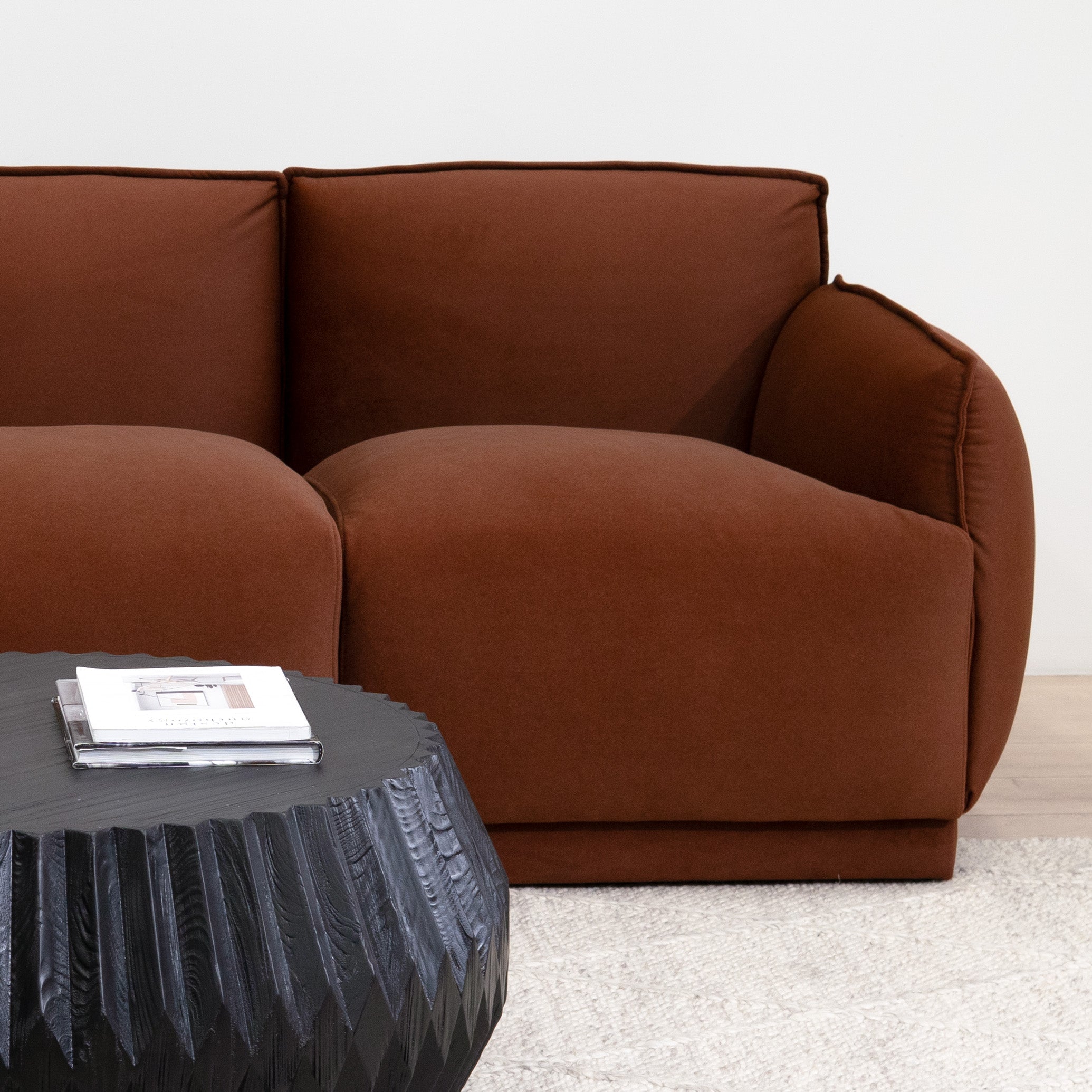 Vickie Wooden Coffee Table - Brushed Black Coffee Table Nicki-Core