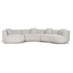 Roly Modular Left Chaise Sofa - Coral Natural Linen Chaise Lounge Forever-Core