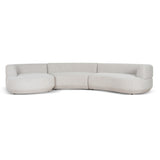 Roly Modular Left Chaise Sofa - Coral Natural Linen Chaise Lounge Forever-Core