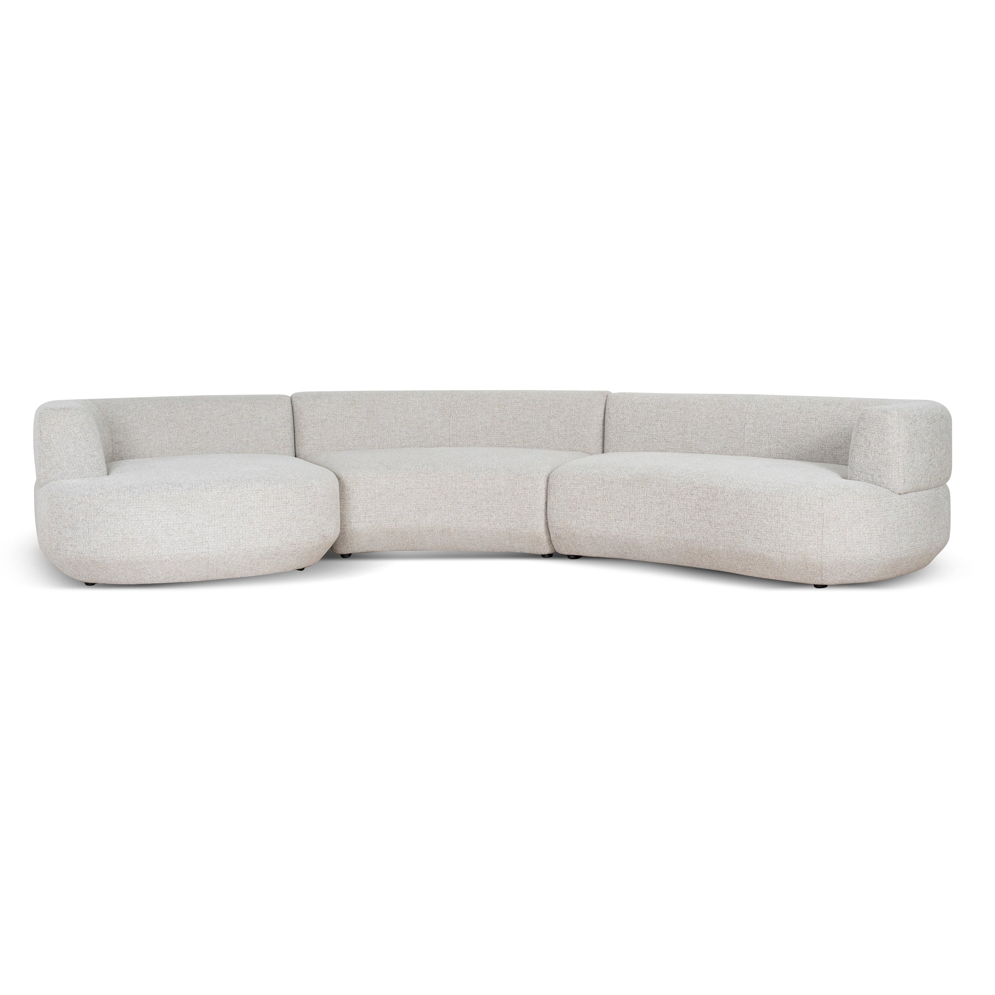 Roly Modular Left Chaise Sofa - Coral Natural Linen Chaise Lounge Forever-Core