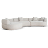 Roly Modular Left Chaise Sofa - Coral Natural Linen Chaise Lounge Forever-Core