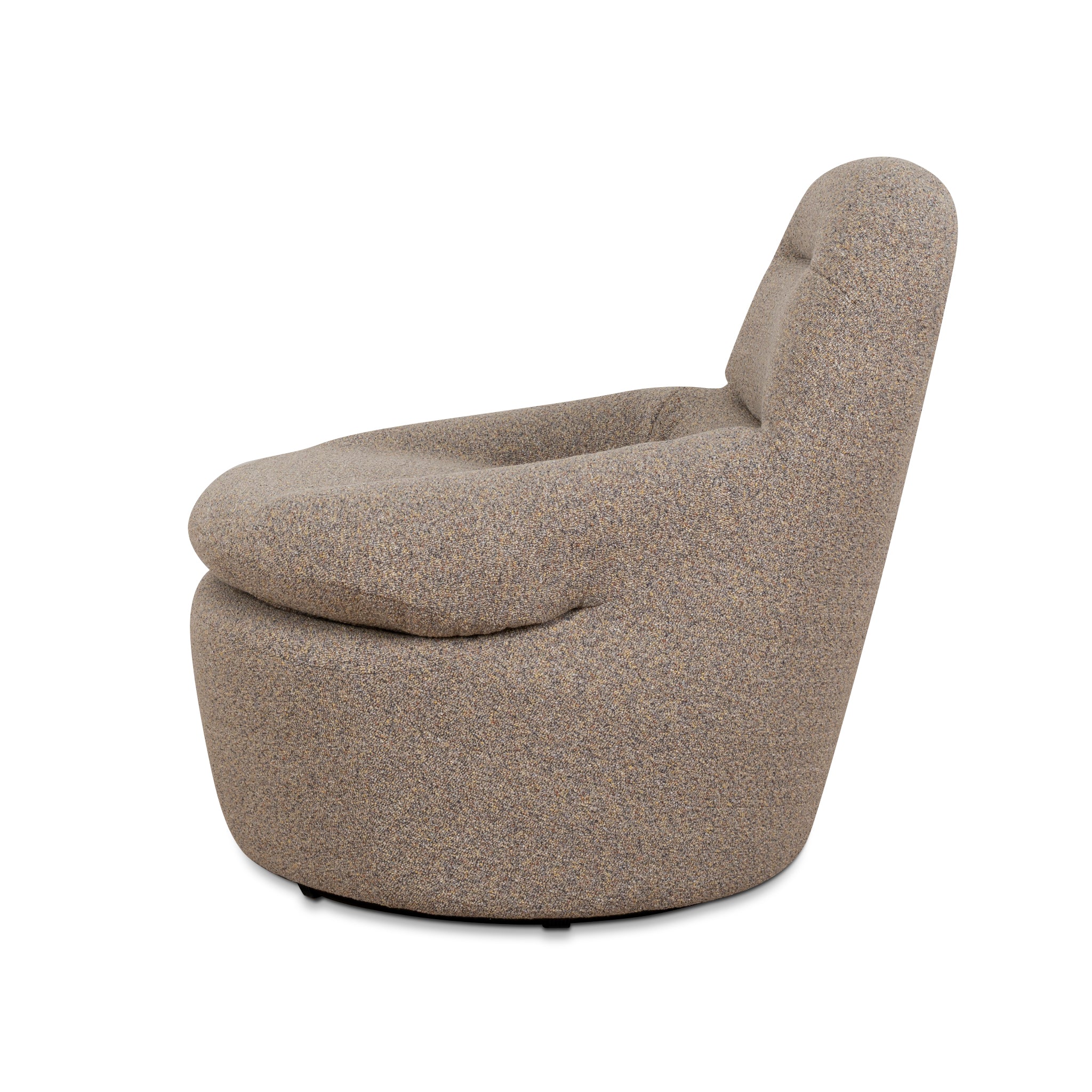 Nalini Swivel Lounge Chair - Granite Boucle Lounge Chair Freehold-Core