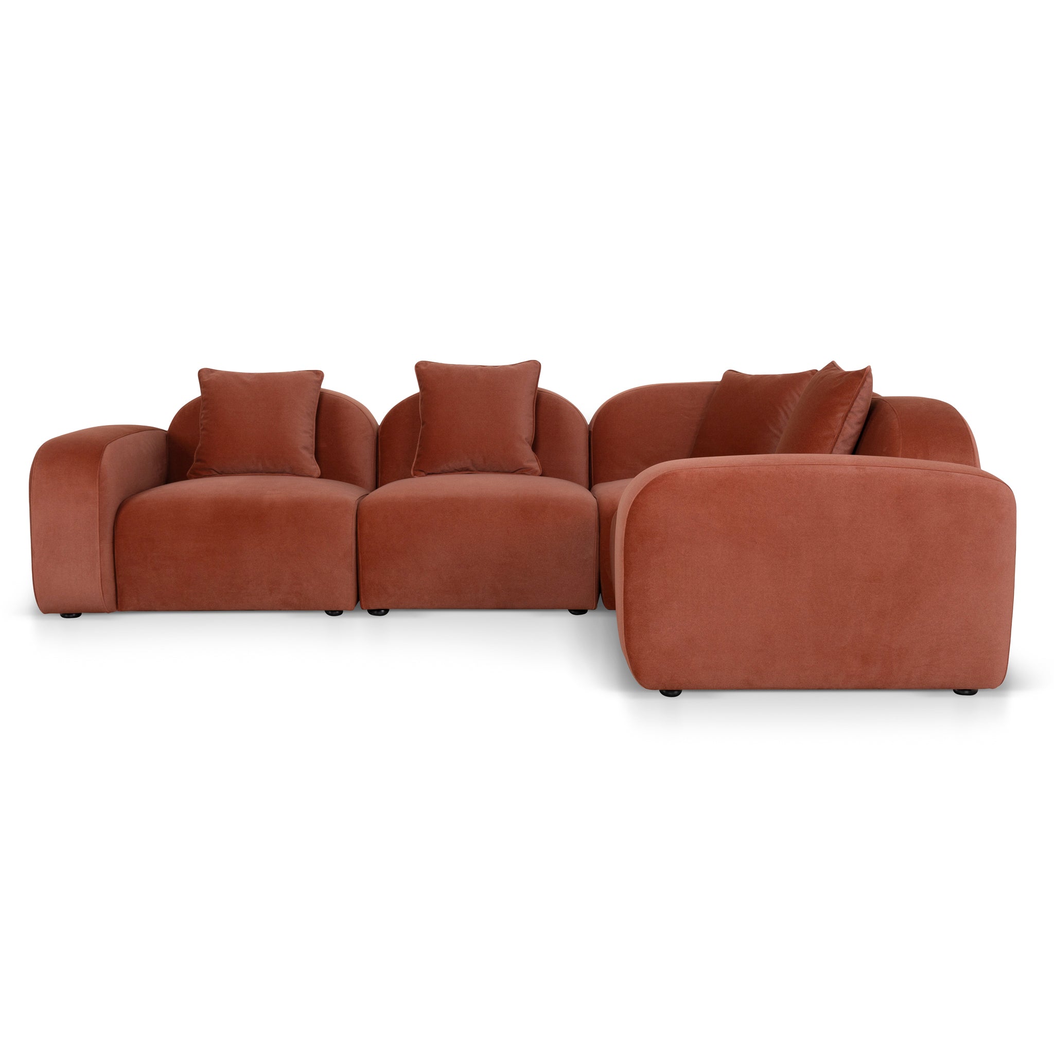 Soma Additional Armless for 4 Seater Sofa - Umber Orange Armless Addition OL Sofa-Core