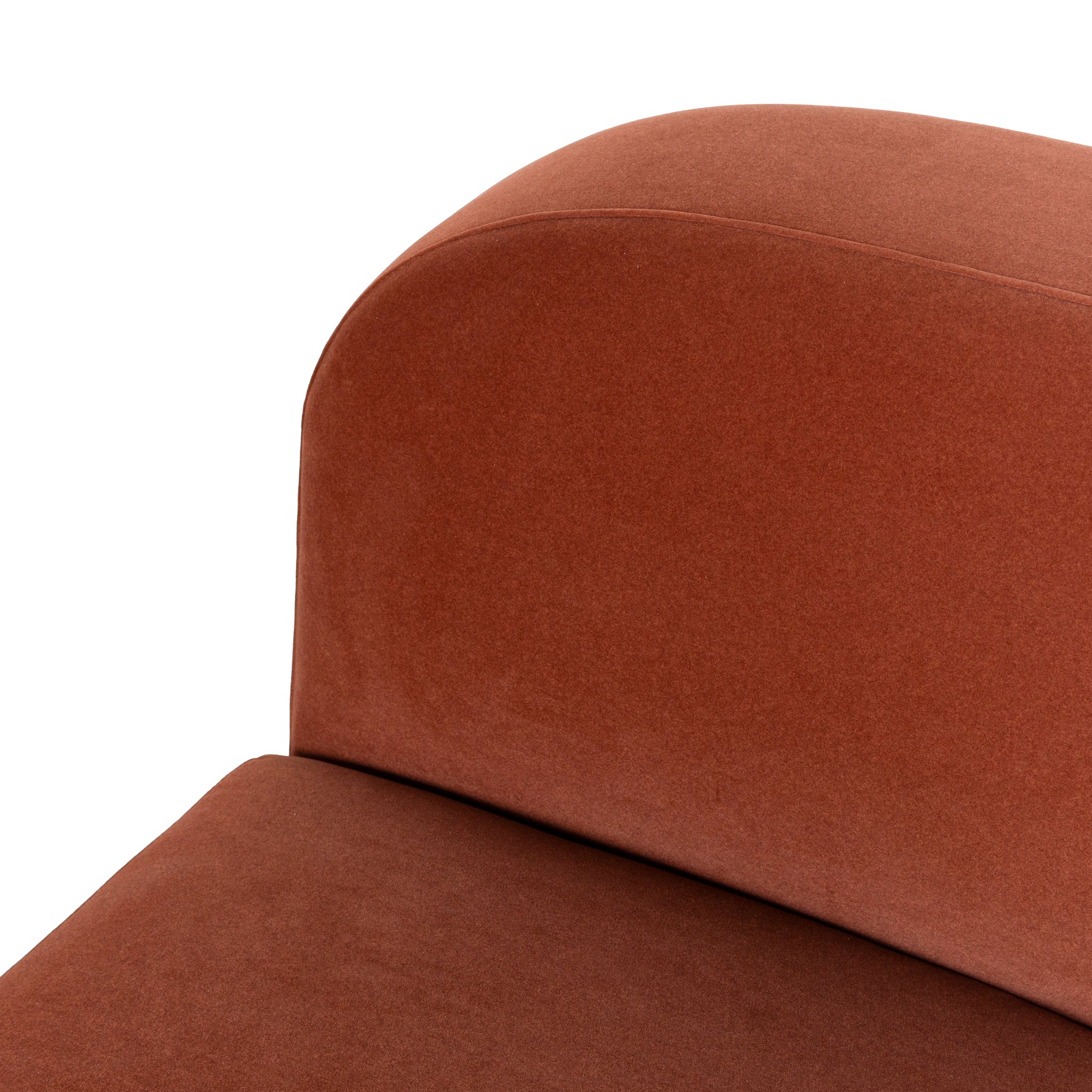 Soma Additional Armless for 4 Seater Sofa - Umber Orange Armless Addition OL Sofa-Core