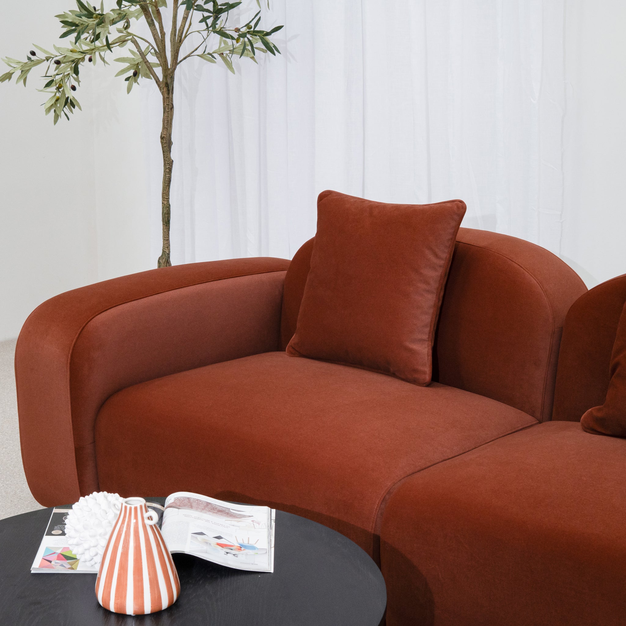 Soma 3 Seater Sofa - Umber Orange Sofa OL Sofa-Core