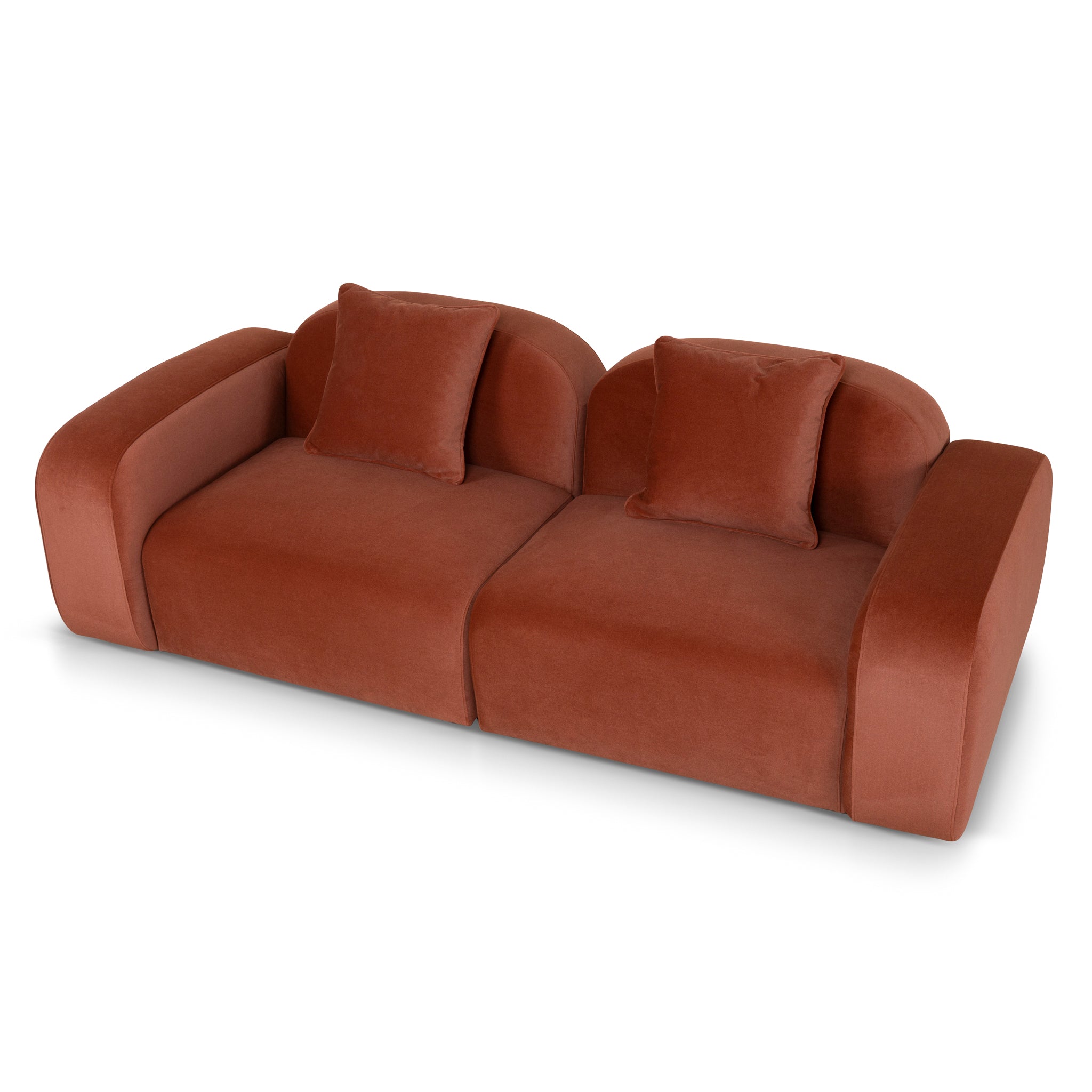 Soma 3 Seater Sofa - Umber Orange Sofa OL Sofa-Core