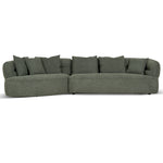 Rowe Left Chaise Sofa - Coral Dark Green Chaise Lounge KJ Sofa-Core