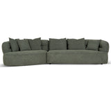 Rowe Left Chaise Sofa - Coral Dark Green Chaise Lounge KJ Sofa-Core