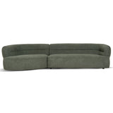 Rowe Left Chaise Sofa - Coral Dark Green Chaise Lounge KJ Sofa-Core