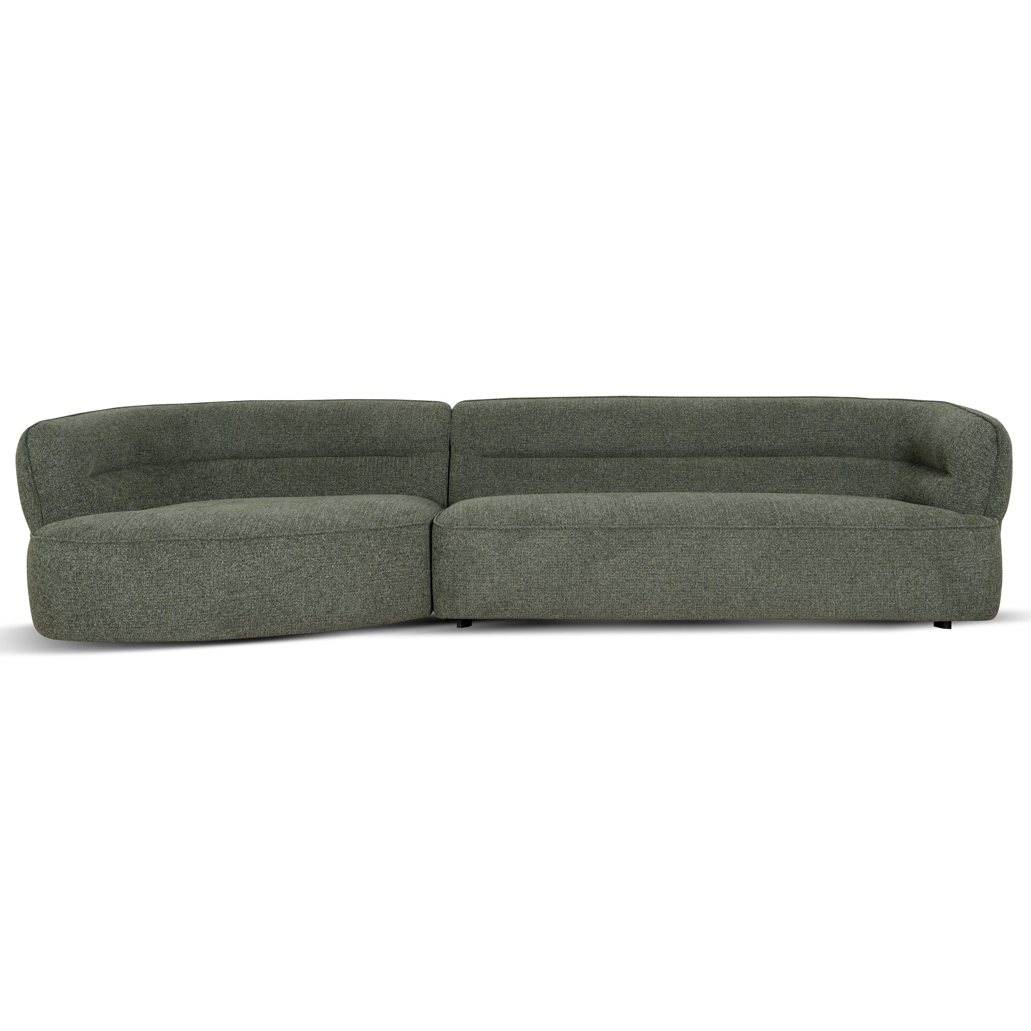 Rowe Left Chaise Sofa - Coral Dark Green Chaise Lounge KJ Sofa-Core