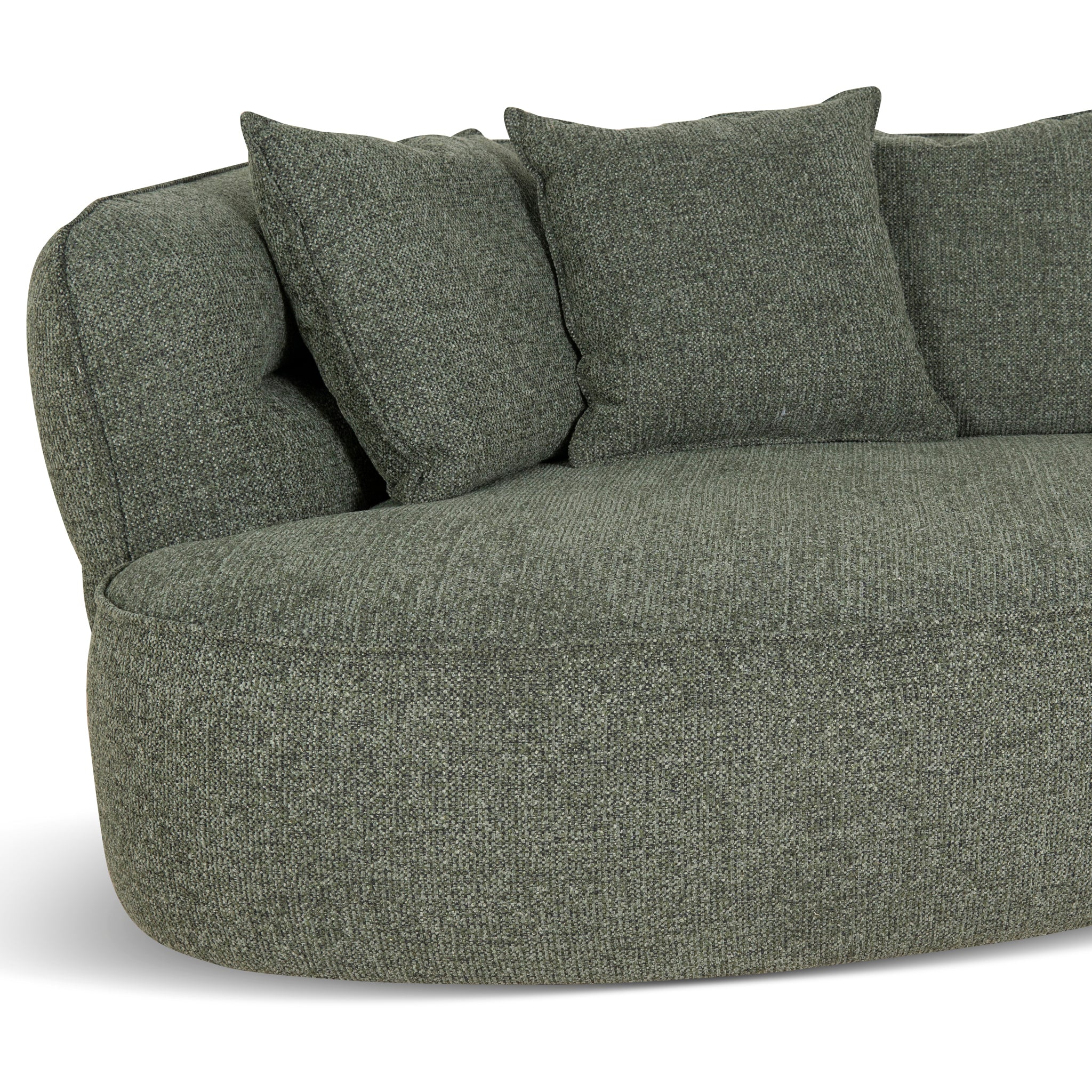 Rowe Left Chaise Sofa - Coral Dark Green Chaise Lounge KJ Sofa-Core