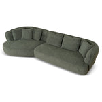 Rowe Left Chaise Sofa - Coral Dark Green Chaise Lounge KJ Sofa-Core