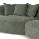 Rowe Left Chaise Sofa - Coral Dark Green Chaise Lounge KJ Sofa-Core