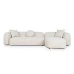 Justus 3 Seater Right Chaise Sofa - Oatmeal Beige Sofa Ace-Core