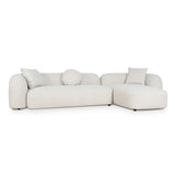 Justus 3 Seater Right Chaise Sofa - Oatmeal Beige Sofa Ace-Core
