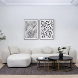 Justus 3 Seater Left Chaise Sofa - Oatmeal Beige Sofa Ace-Core