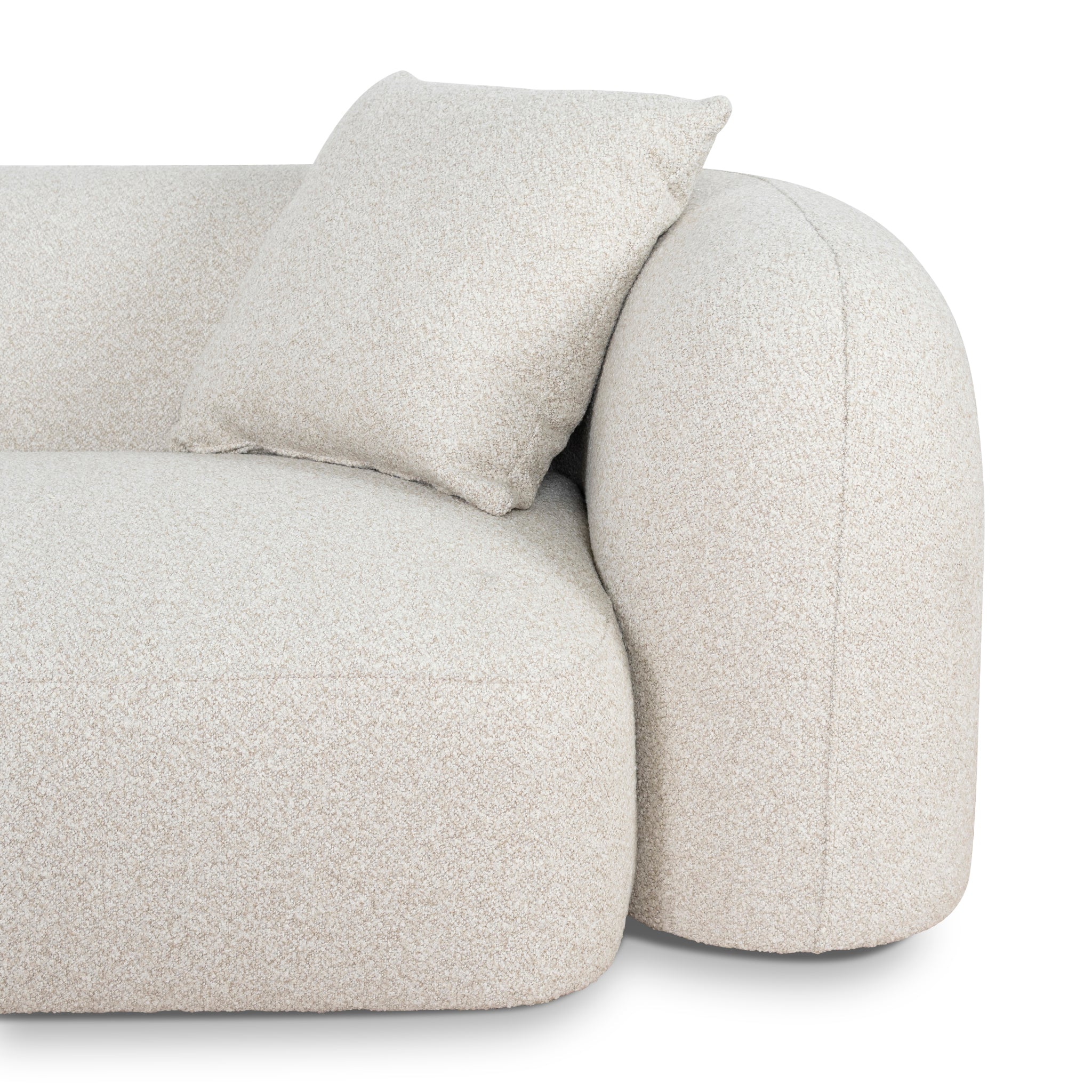 Justus 3 Seater Left Chaise Sofa - Oatmeal Beige Sofa Ace-Core