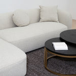 Justus 3 Seater Left Chaise Sofa - Oatmeal Beige Sofa Ace-Core