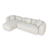 Justus 3 Seater Left Chaise Sofa - Oatmeal Beige Sofa Ace-Core