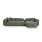 Justus 3 Seater Right Chaise Sofa - Amazon Green Sofa Ace-Core