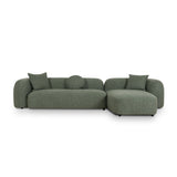 Justus 3 Seater Right Chaise Sofa - Amazon Green Sofa Ace-Core